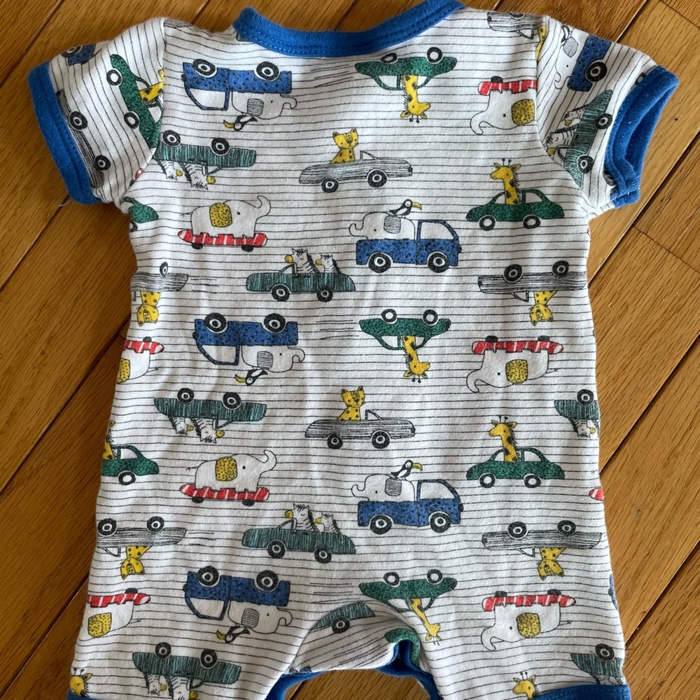 CJP BABY Romper One Piece Snap Short Sleeve Shorts Infant Baby Size 0-3m - Picture 5 of 6